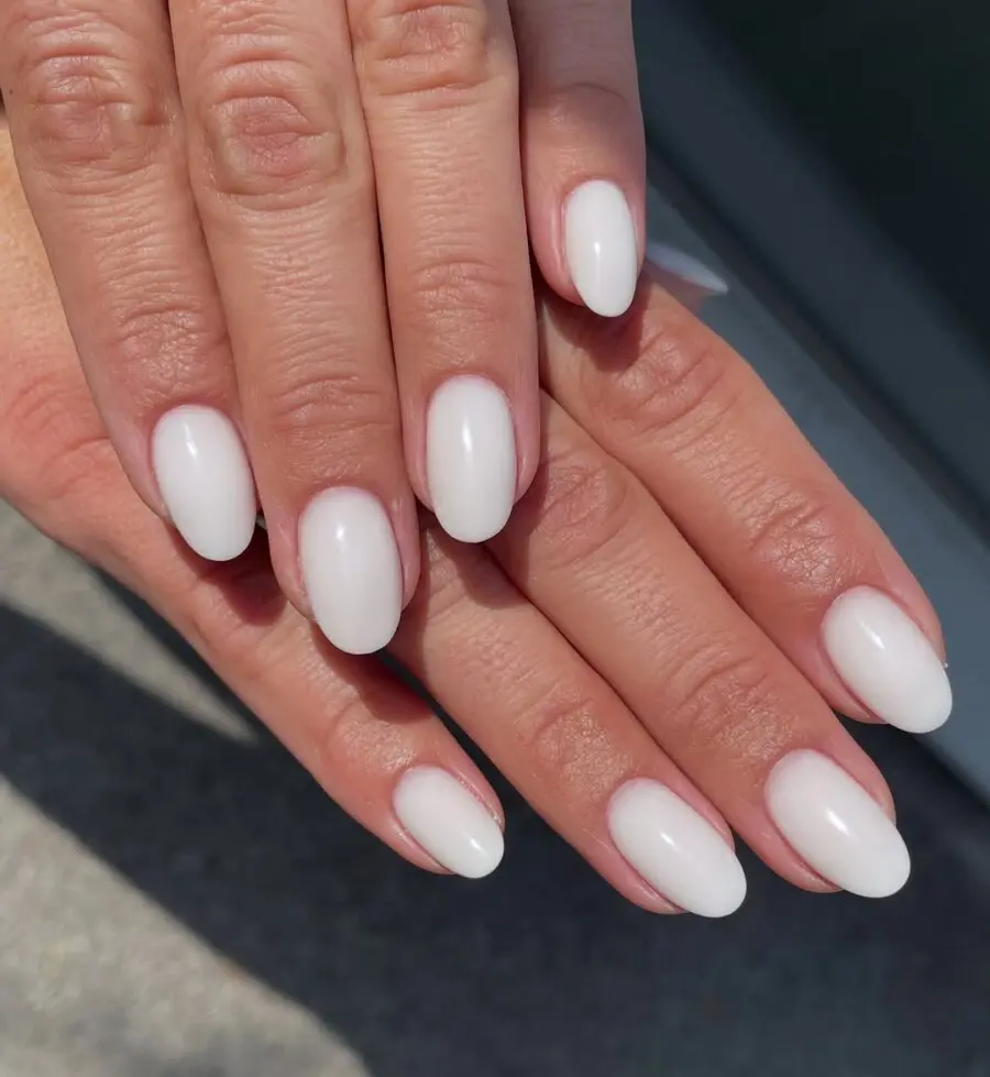 Sleek milky nails for a sophisticated look