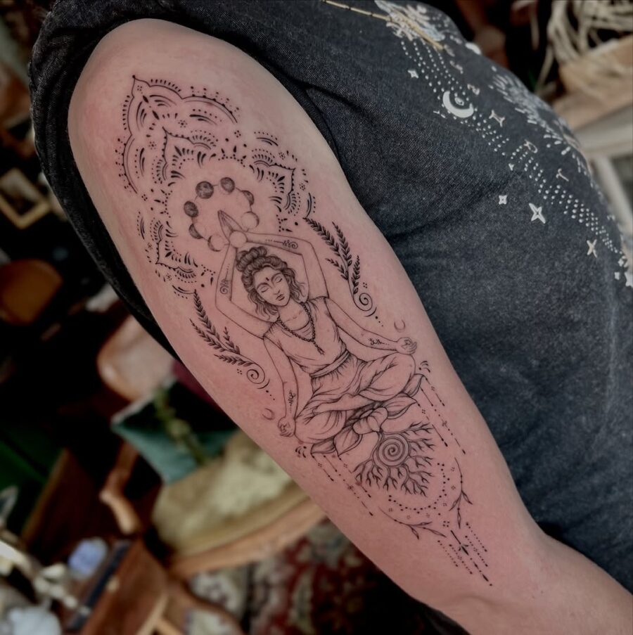 Buddha-inspired mindful tattoo for serenity seekers