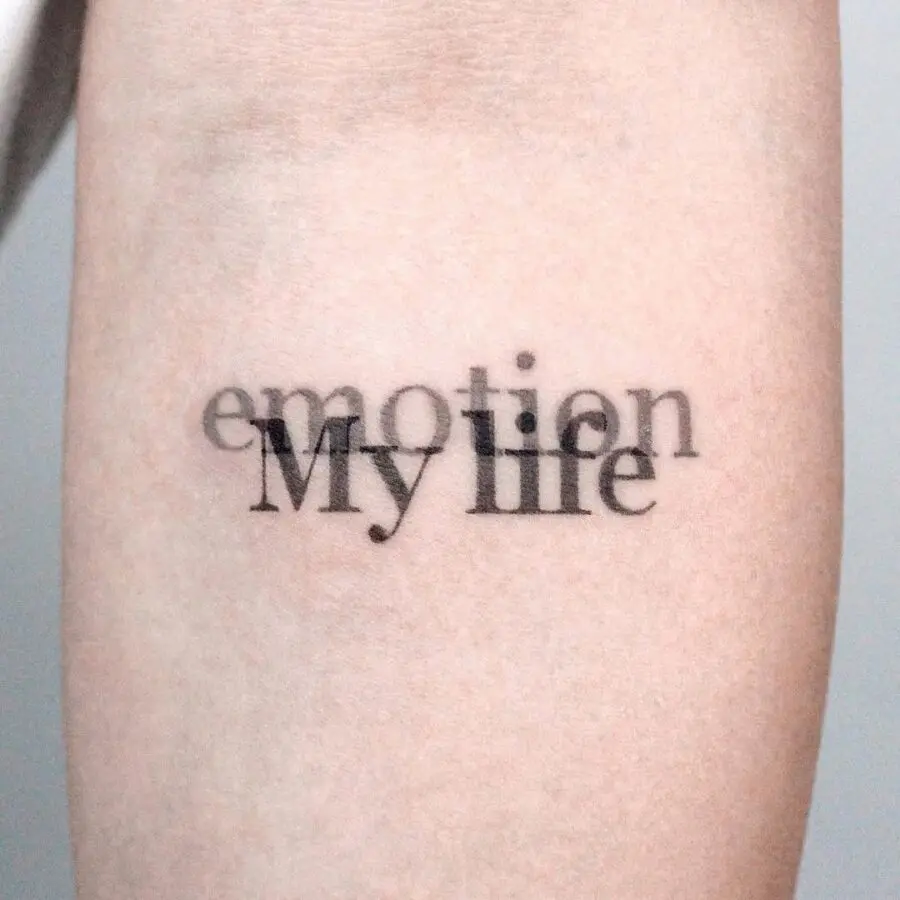 Emotionally resonant tattoo for mindful living