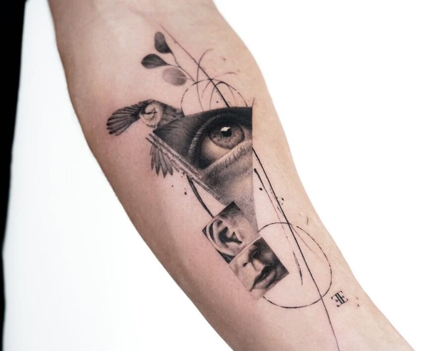 A creative mix of nature and human elements