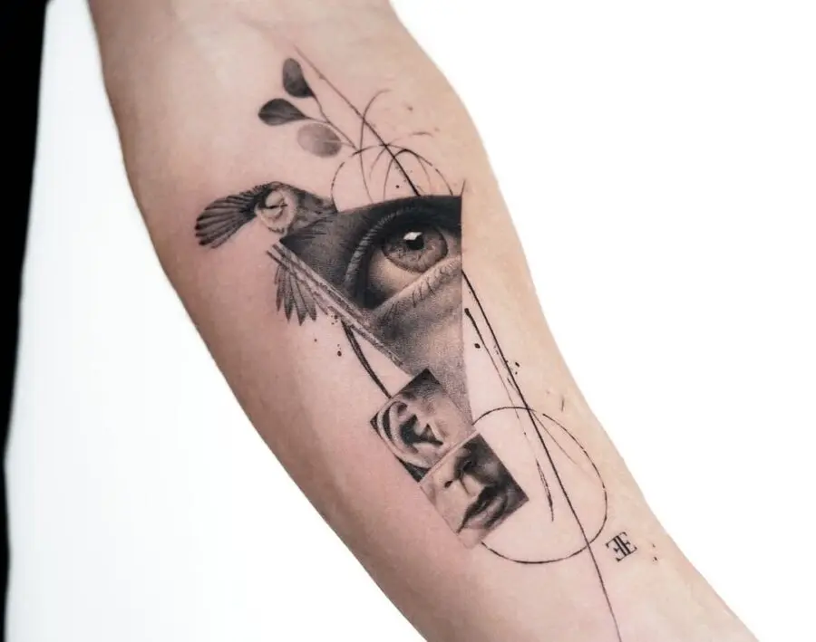 A creative mix of nature and human elements