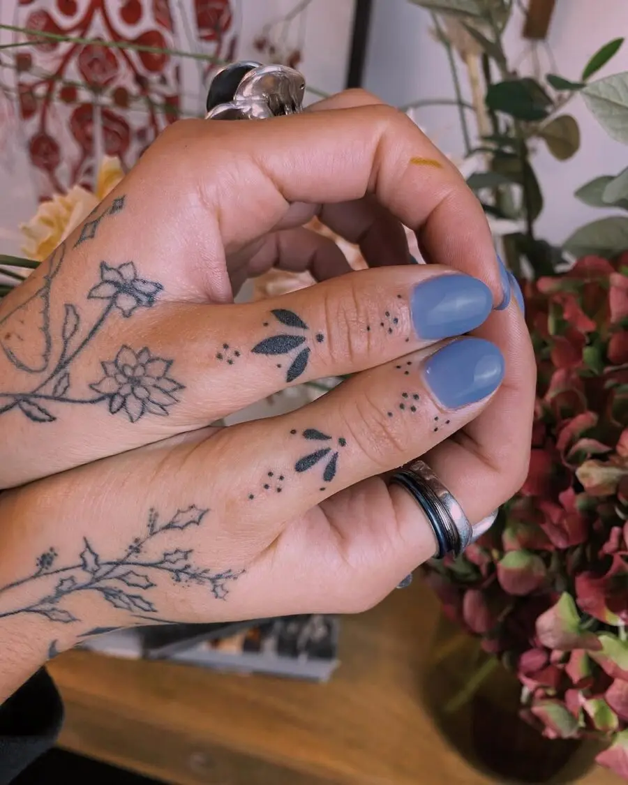 Delicate flowers symbolize tranquility and mindfulness.