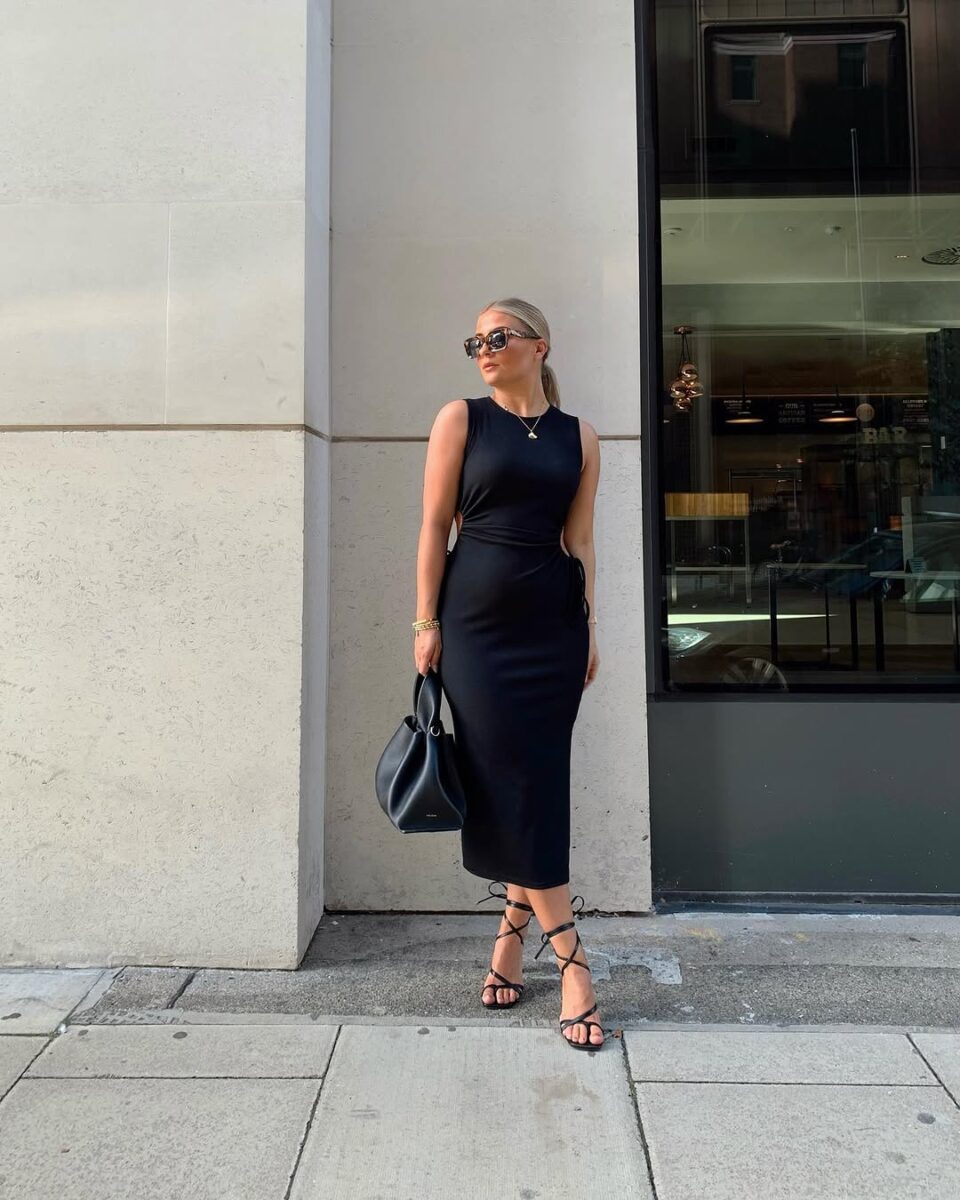 Chic Minimalist Black Dress for Street Style