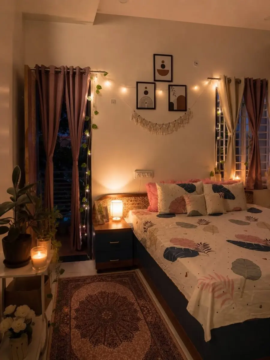 Cozy minimalism with soft warm lighting