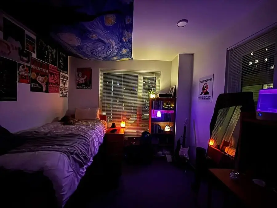Chic and Cozy Minimalist Dorm Room Vibe