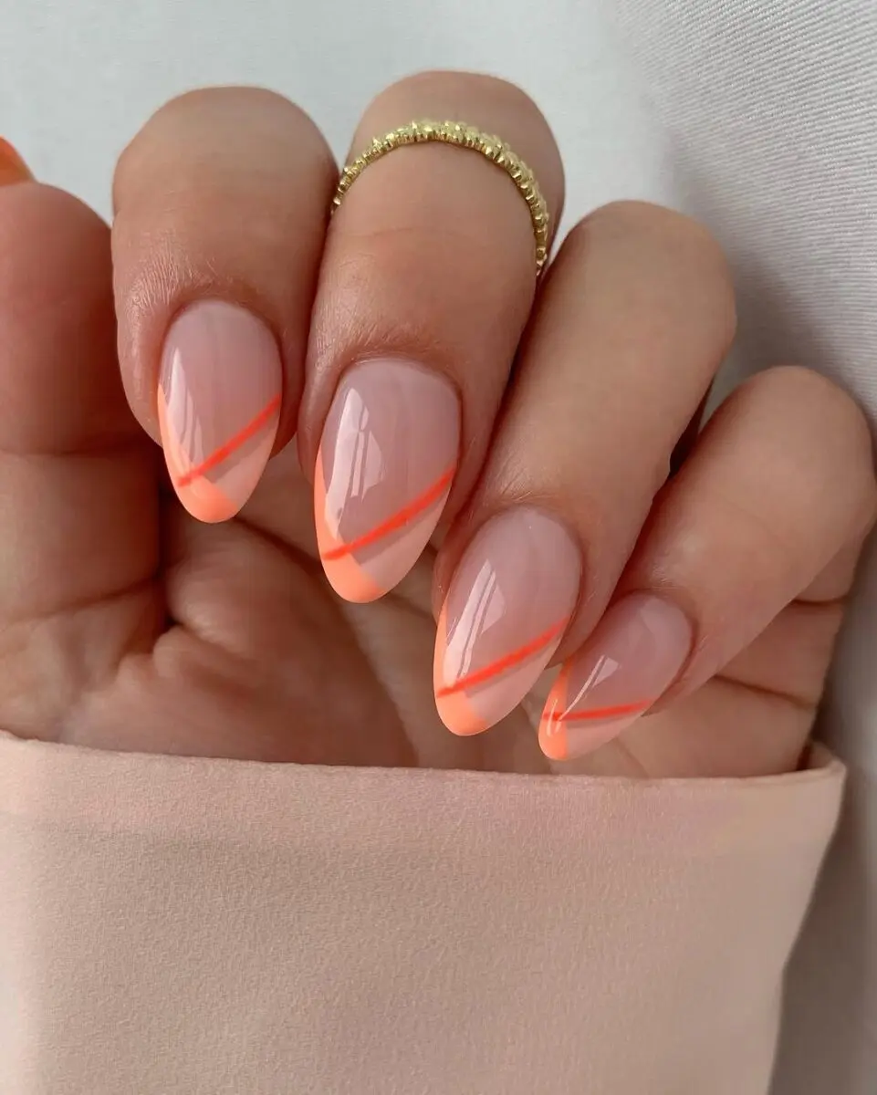 Chic Neon Edges for Office-Friendly Nails