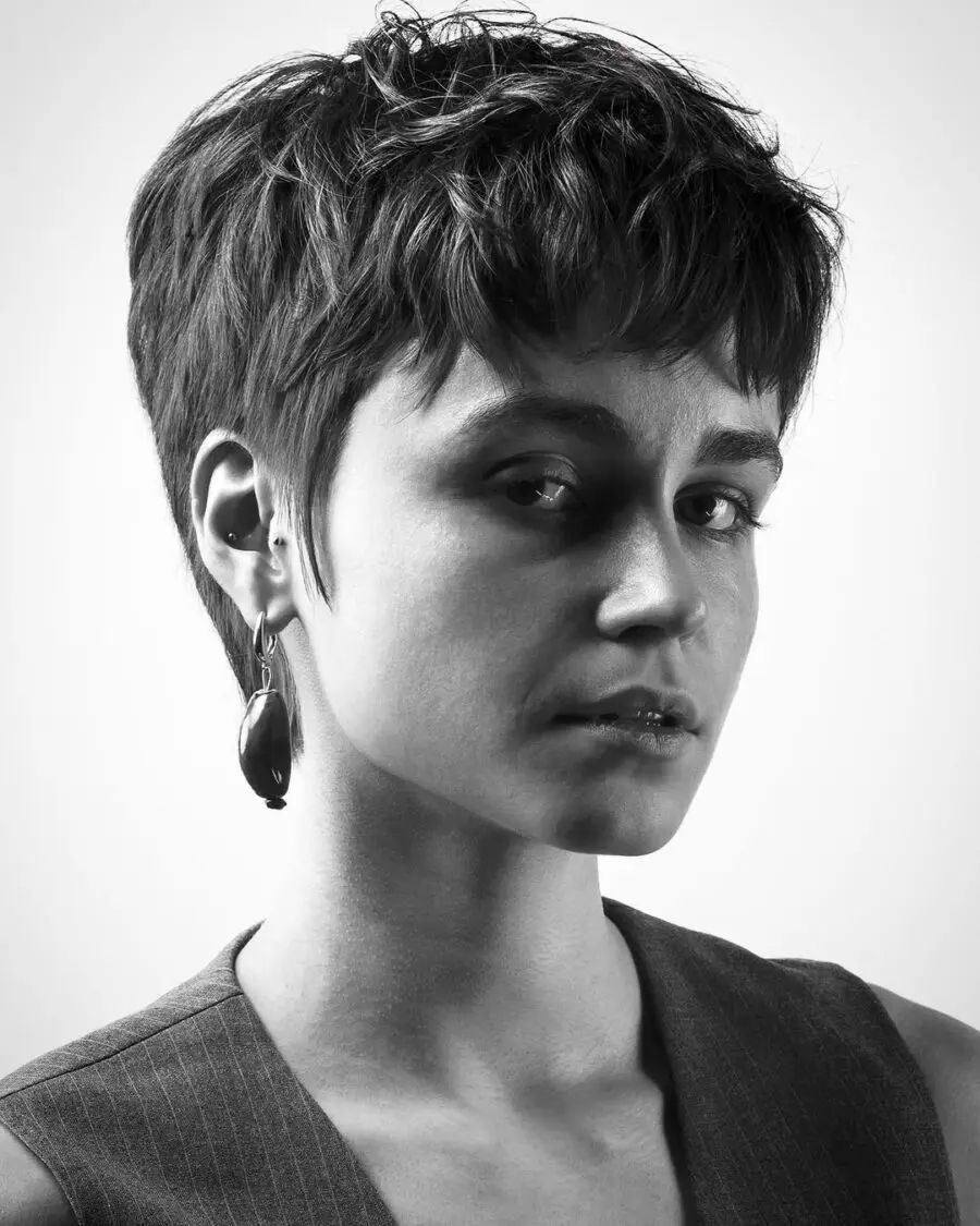 Chic pixie cut with textured layers