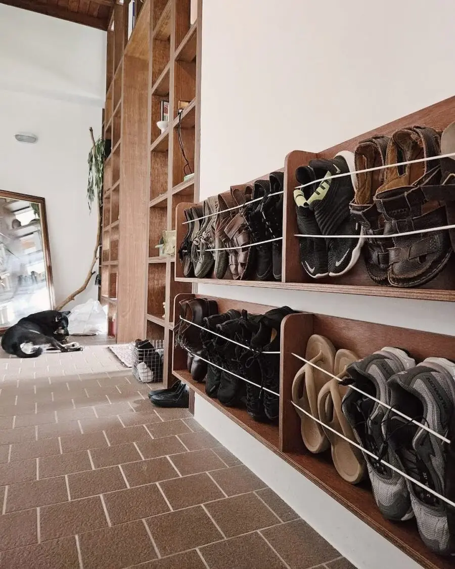 Stylish shoe storage for a clutter-free entryway
