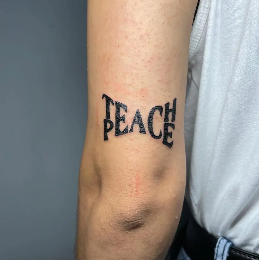 Unique Peace Tattoo with a Teaching Twist