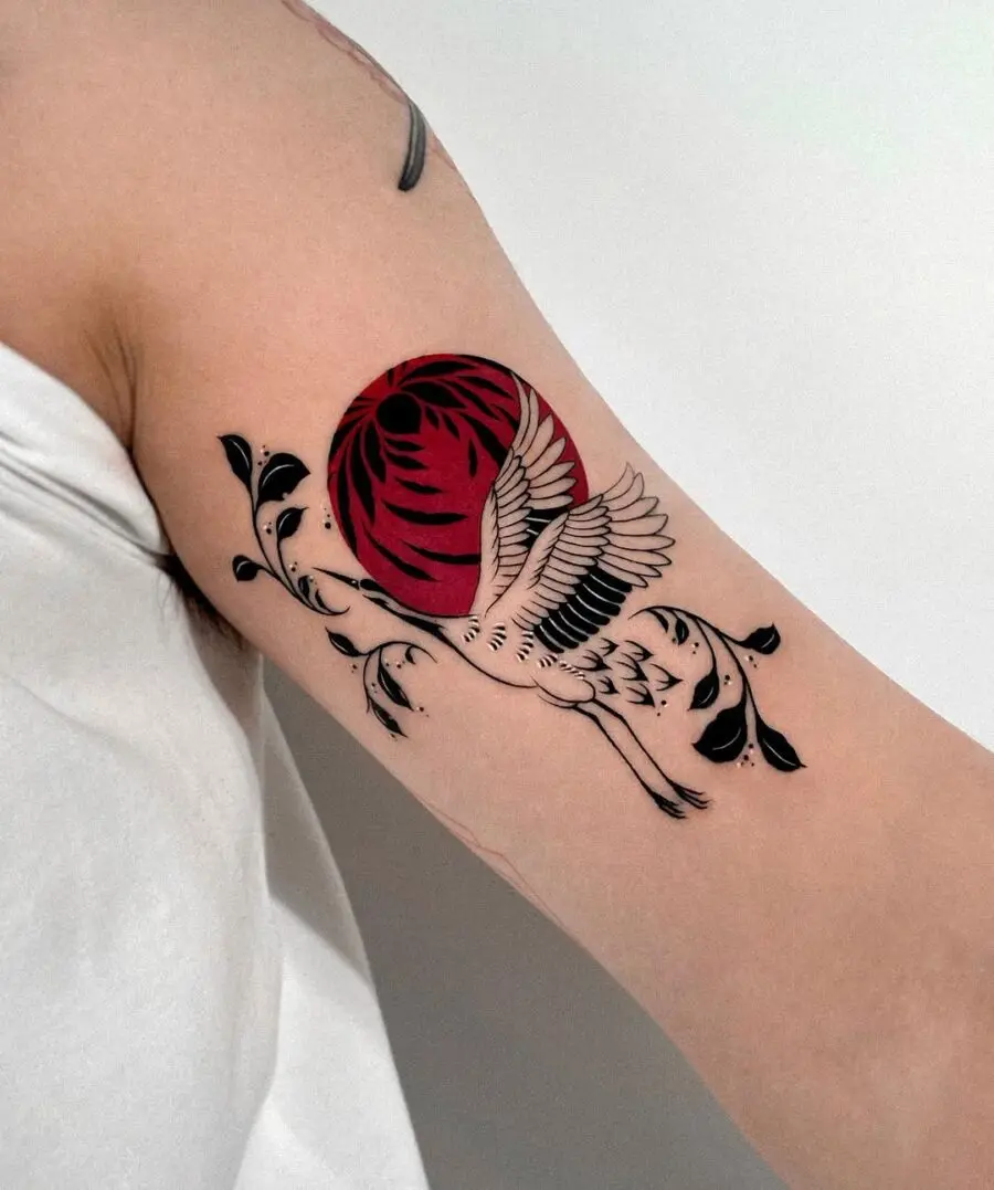 A beautiful peace tattoo with nature elements