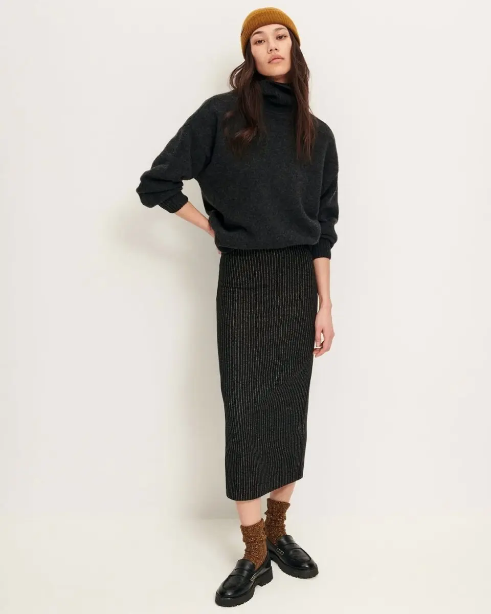 Chic Sweater and Pencil Skirt Ensemble