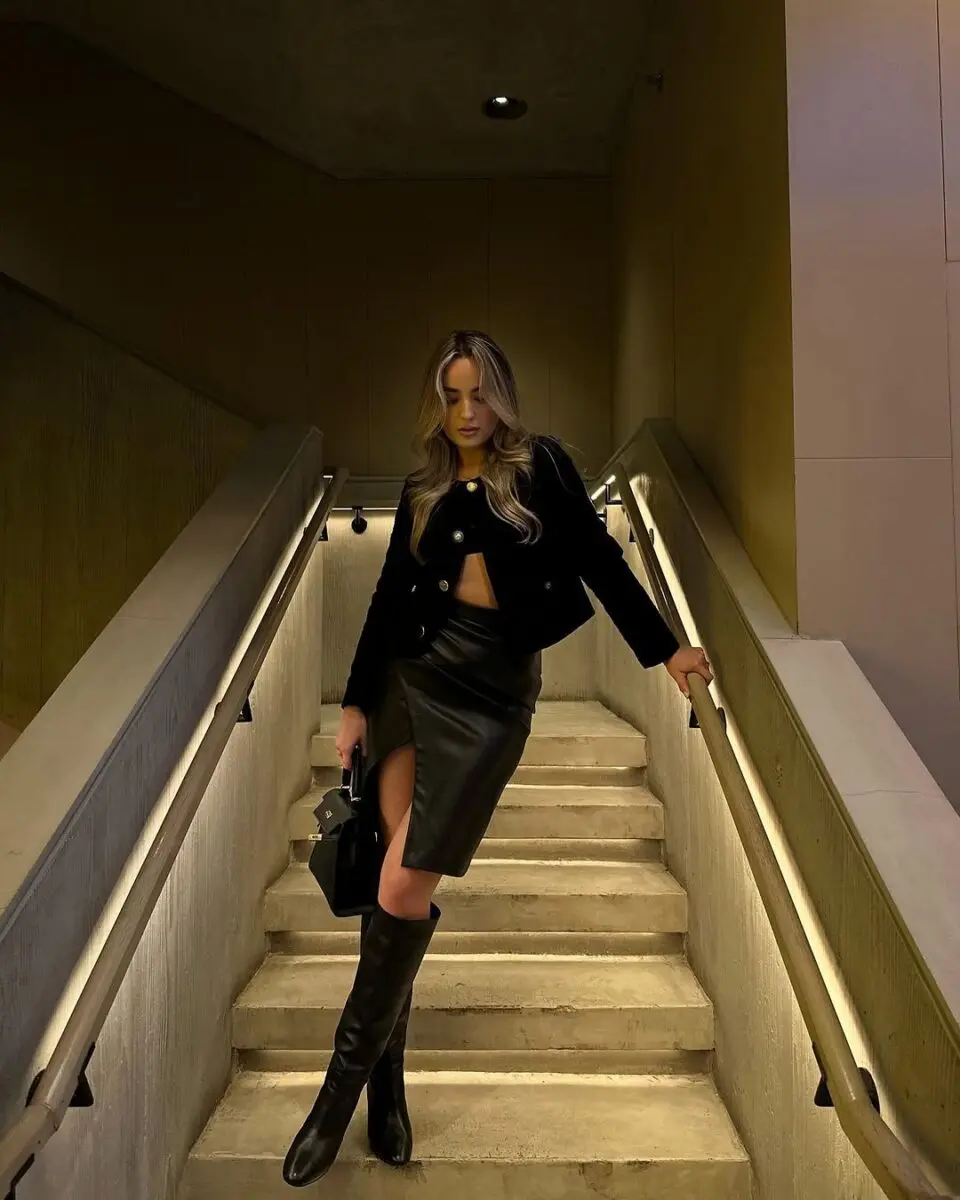 Chic Pencil Skirt with Edgy Touch