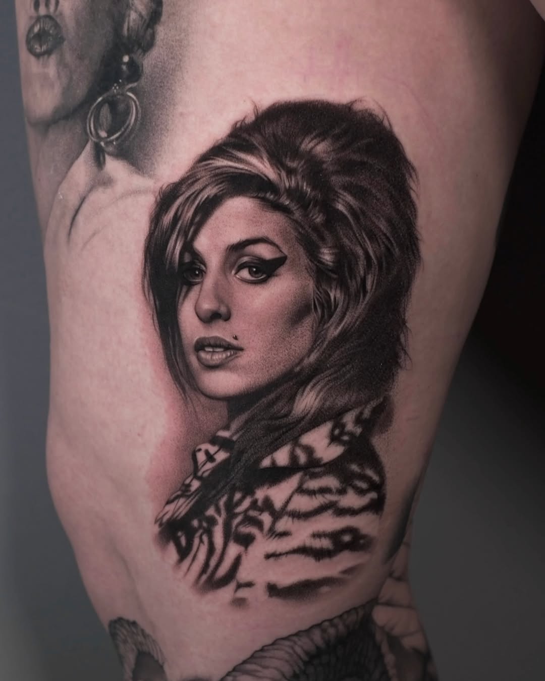 Stunning Amy Winehouse Tattoo in Realistic Detail