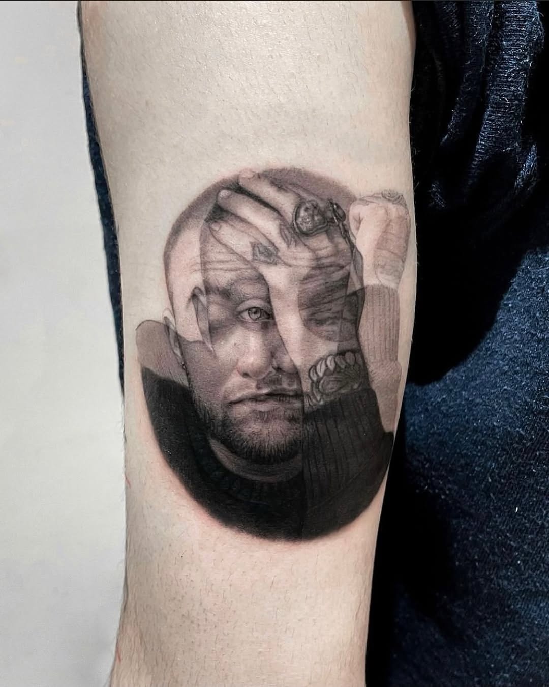 Intricate portrait tattoo showcasing emotional depth
