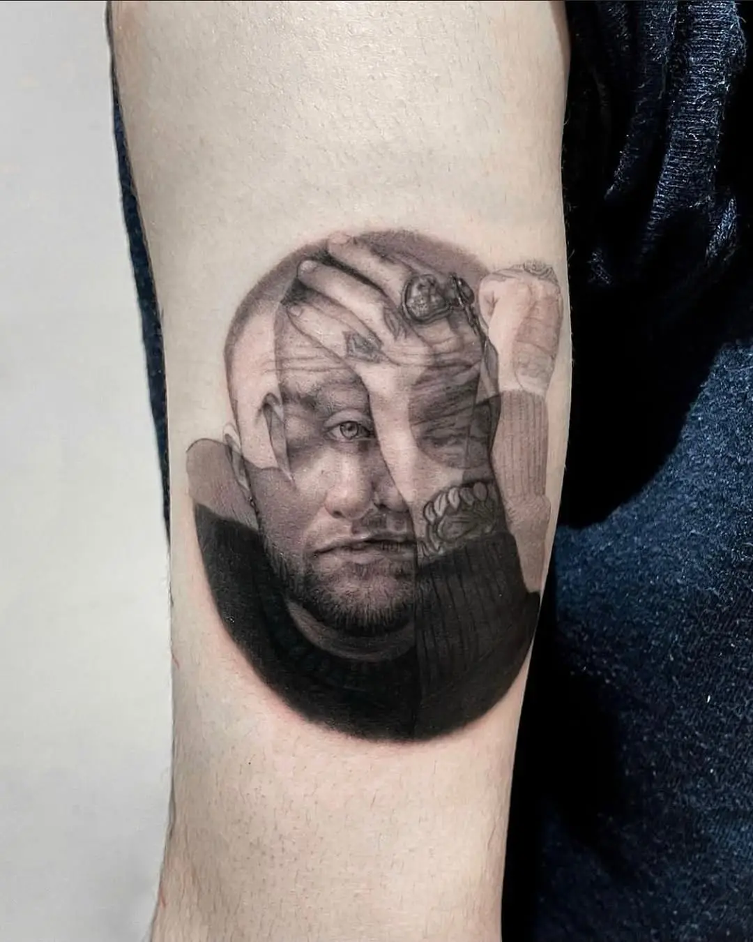 Intricate portrait tattoo showcasing emotional depth