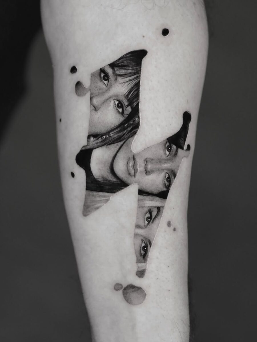 Intricate portrait tattoos with captivating depth