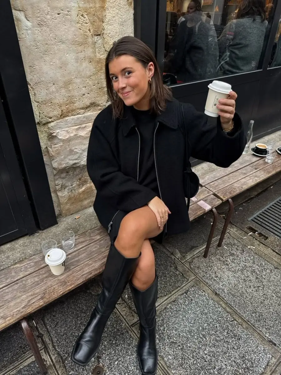 Chic and cozy rainy day outfit inspiration