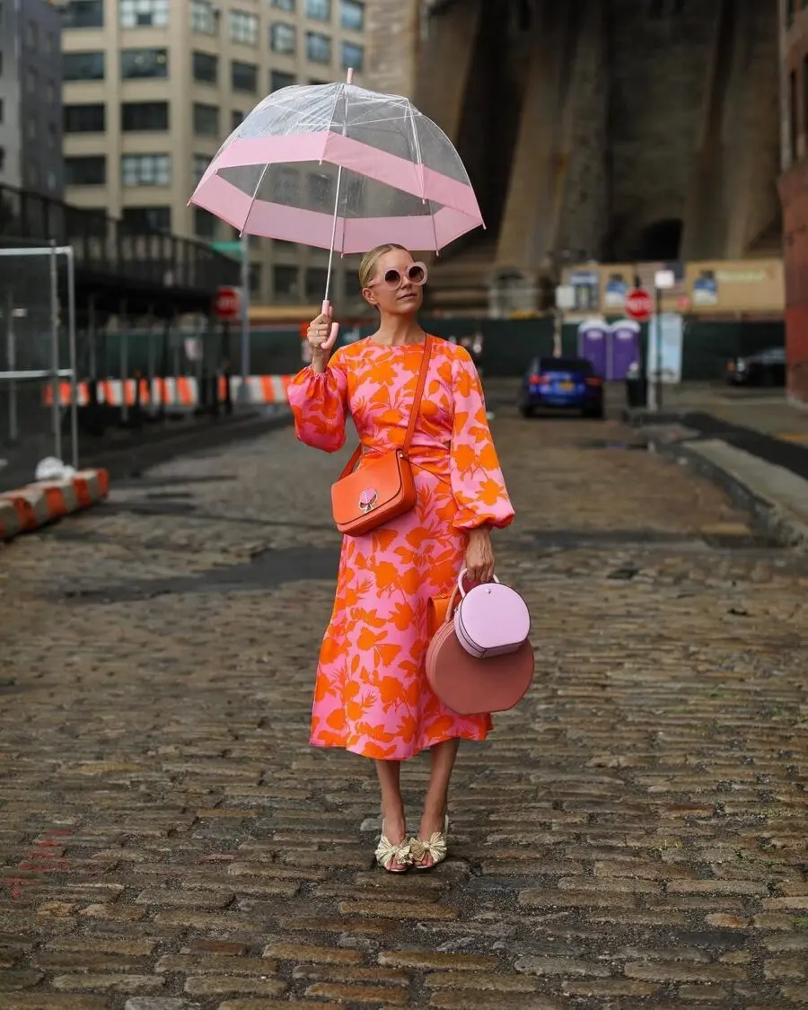 Bright and Stylish Rainy Day Look