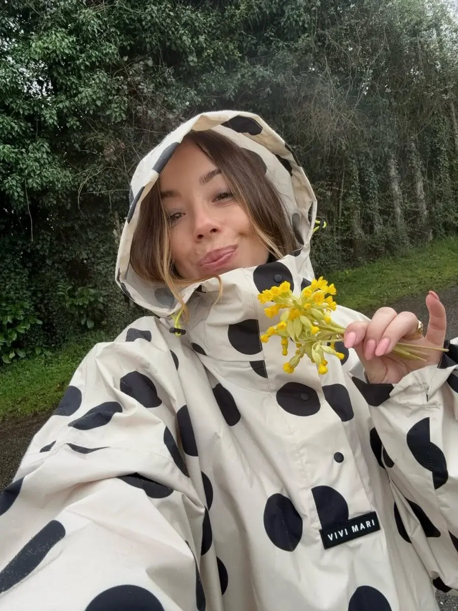 Chic and playful rainy day fashion