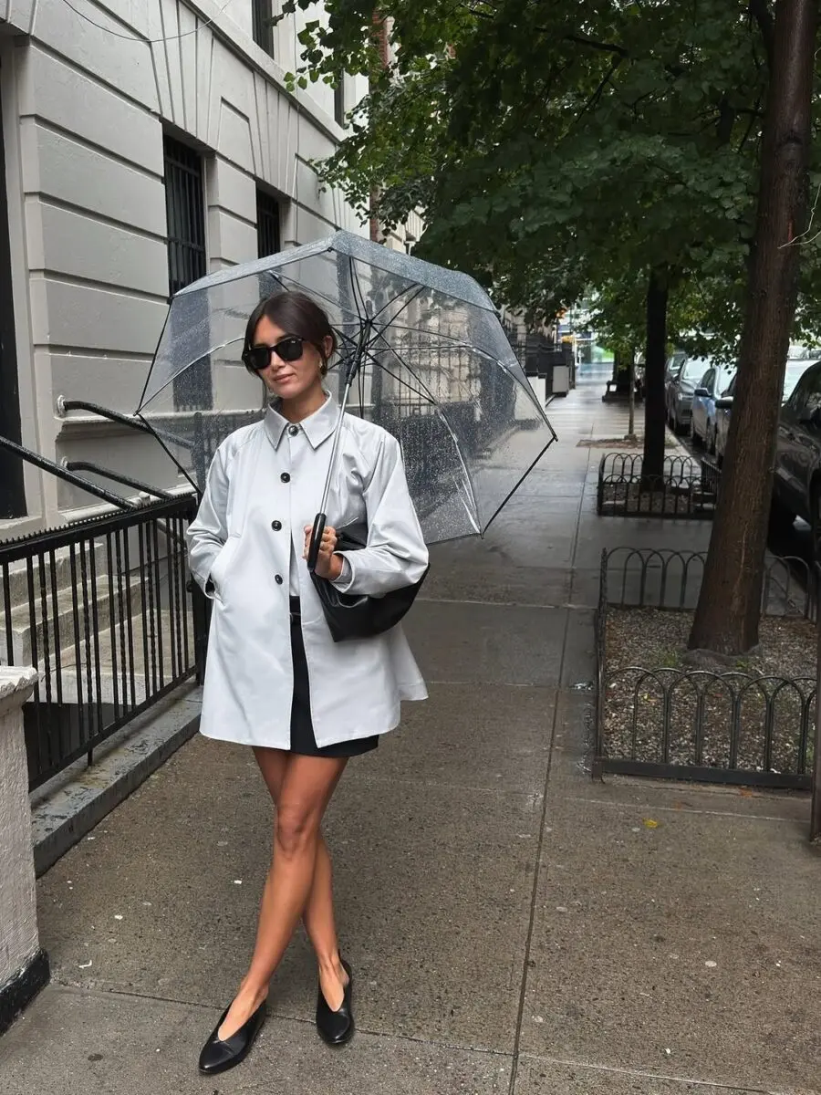 Chic and Modern Rainy Day Style