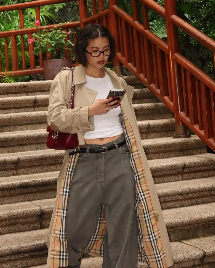Chic trench coat for rainy days