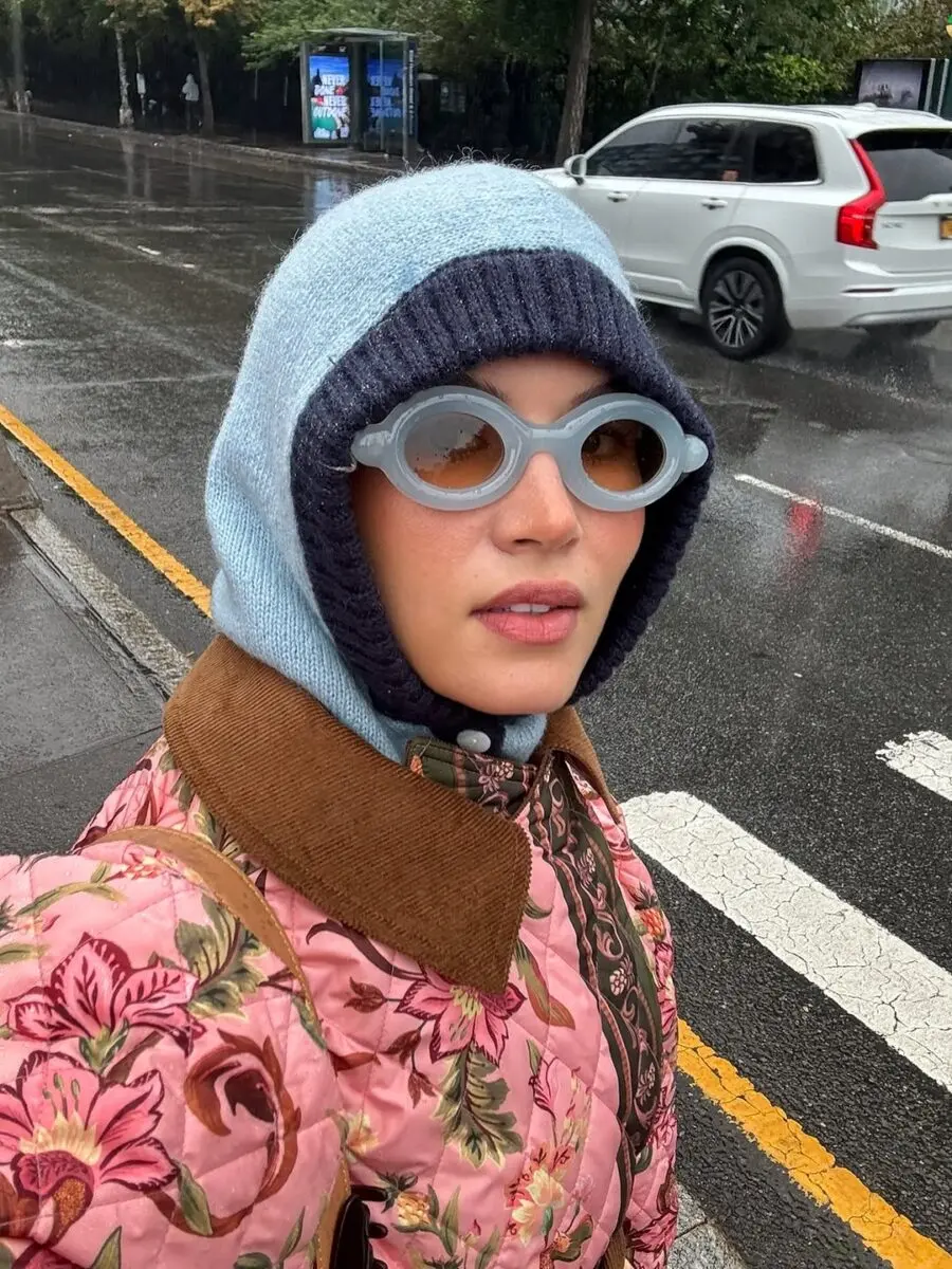 Chic and cozy rain-ready street style