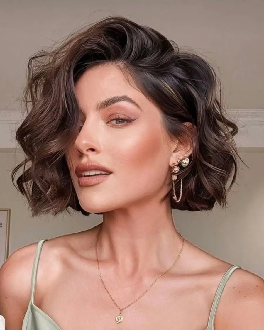 Chic wavy bob for sophisticated looks