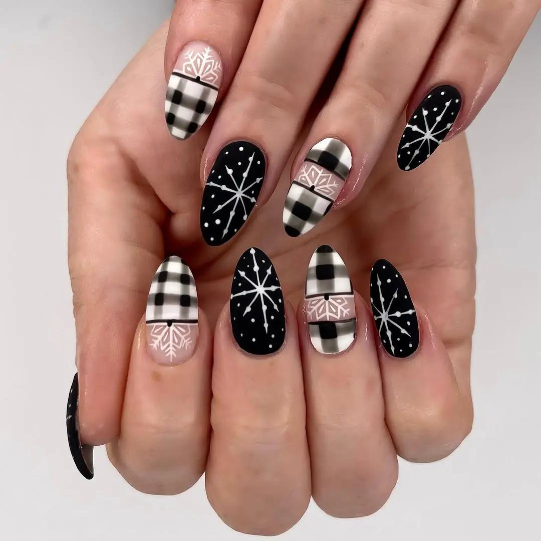 Chic snowflake nail designs for winter vibes