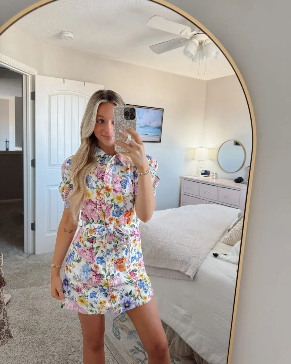 Charming floral dress for sunny spring days
