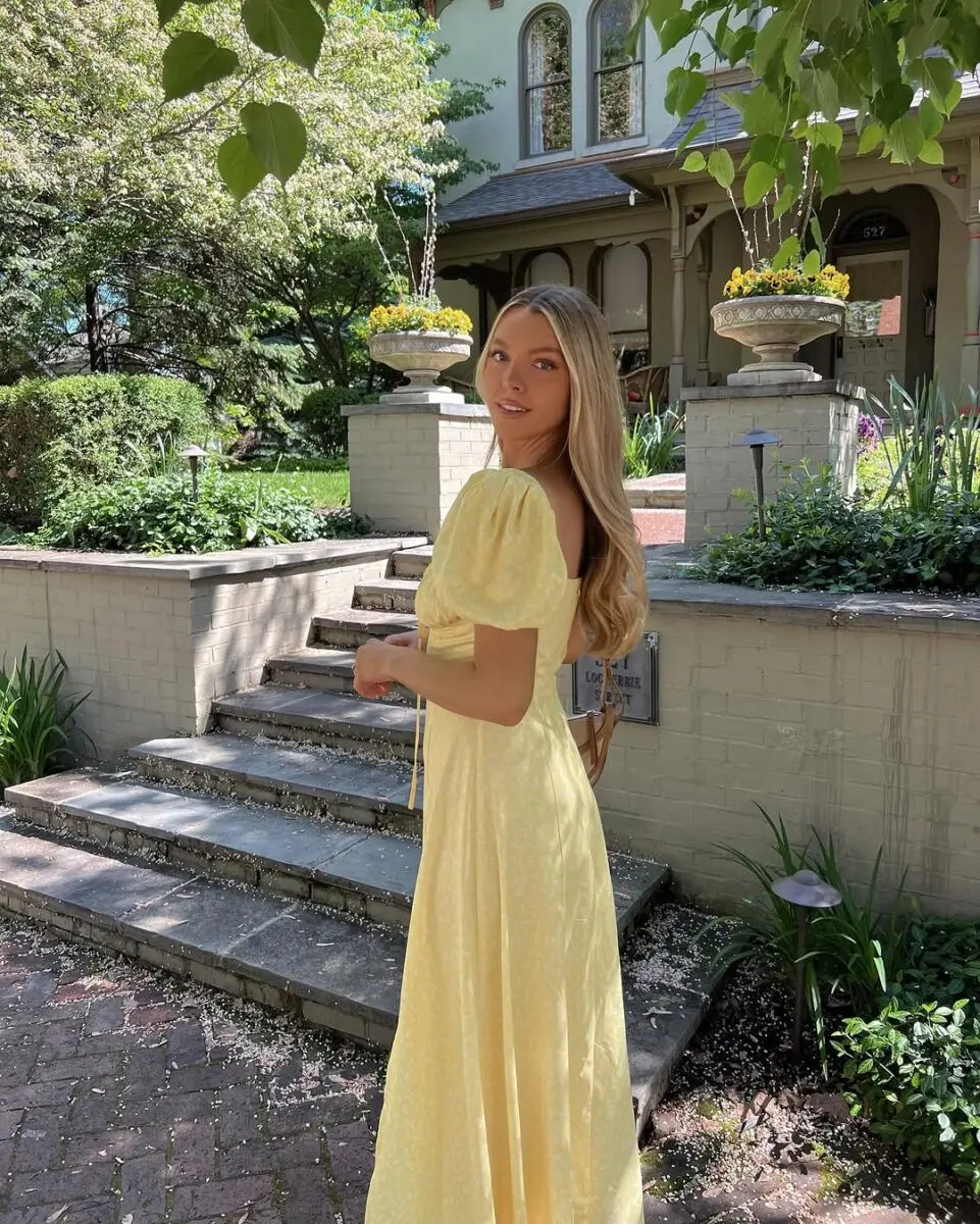 Charming yellow dress perfect for sunny days