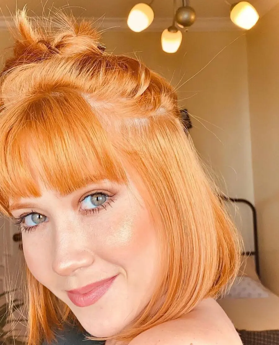 Stylish Updo for Strawberry Blonde Locks