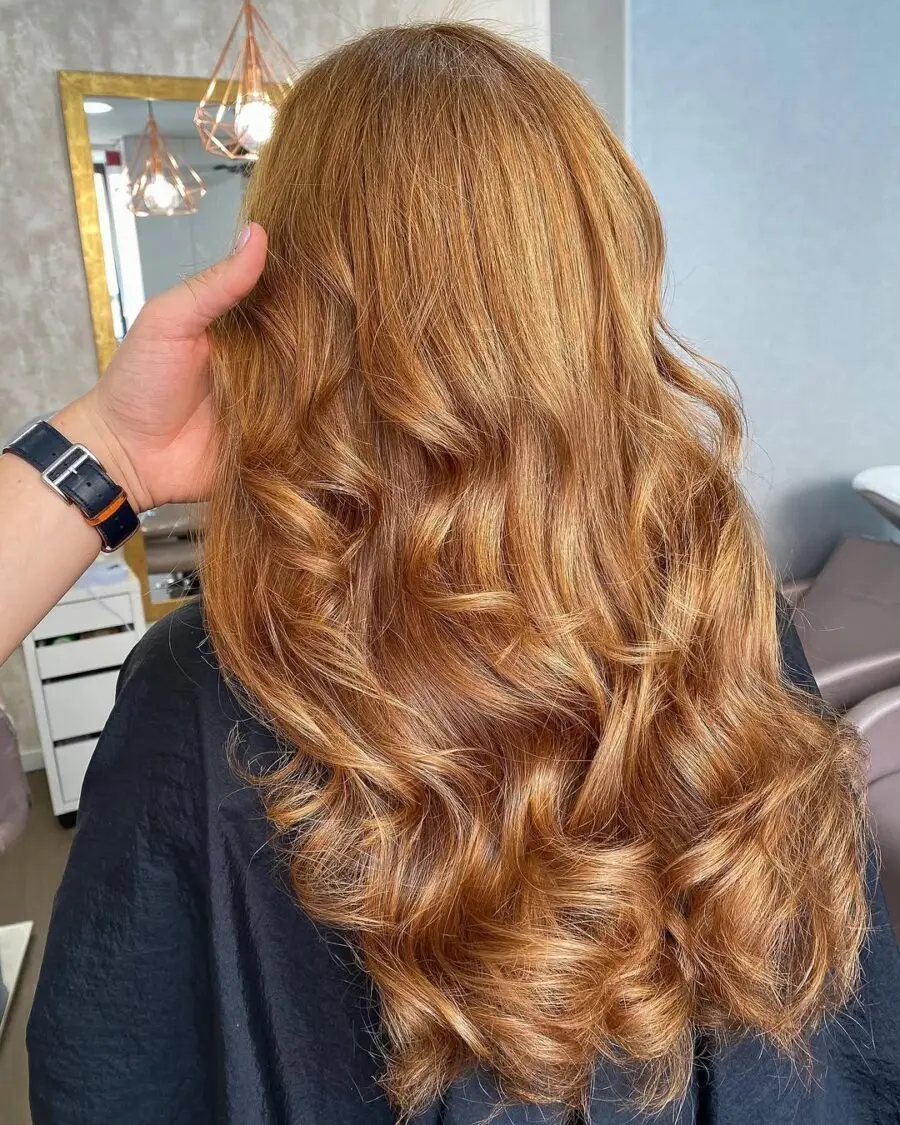 Elegant Loose Curls for Strawberry Blonde Hair