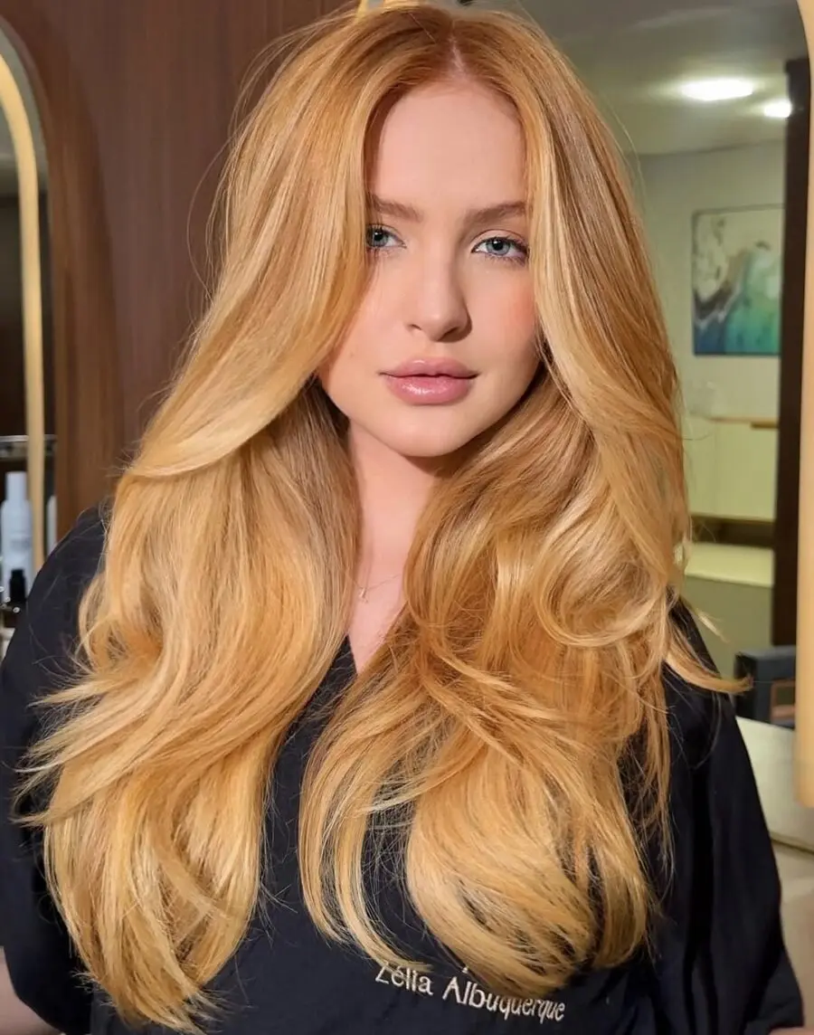 Luscious Waves for Strawberry Blonde Hair