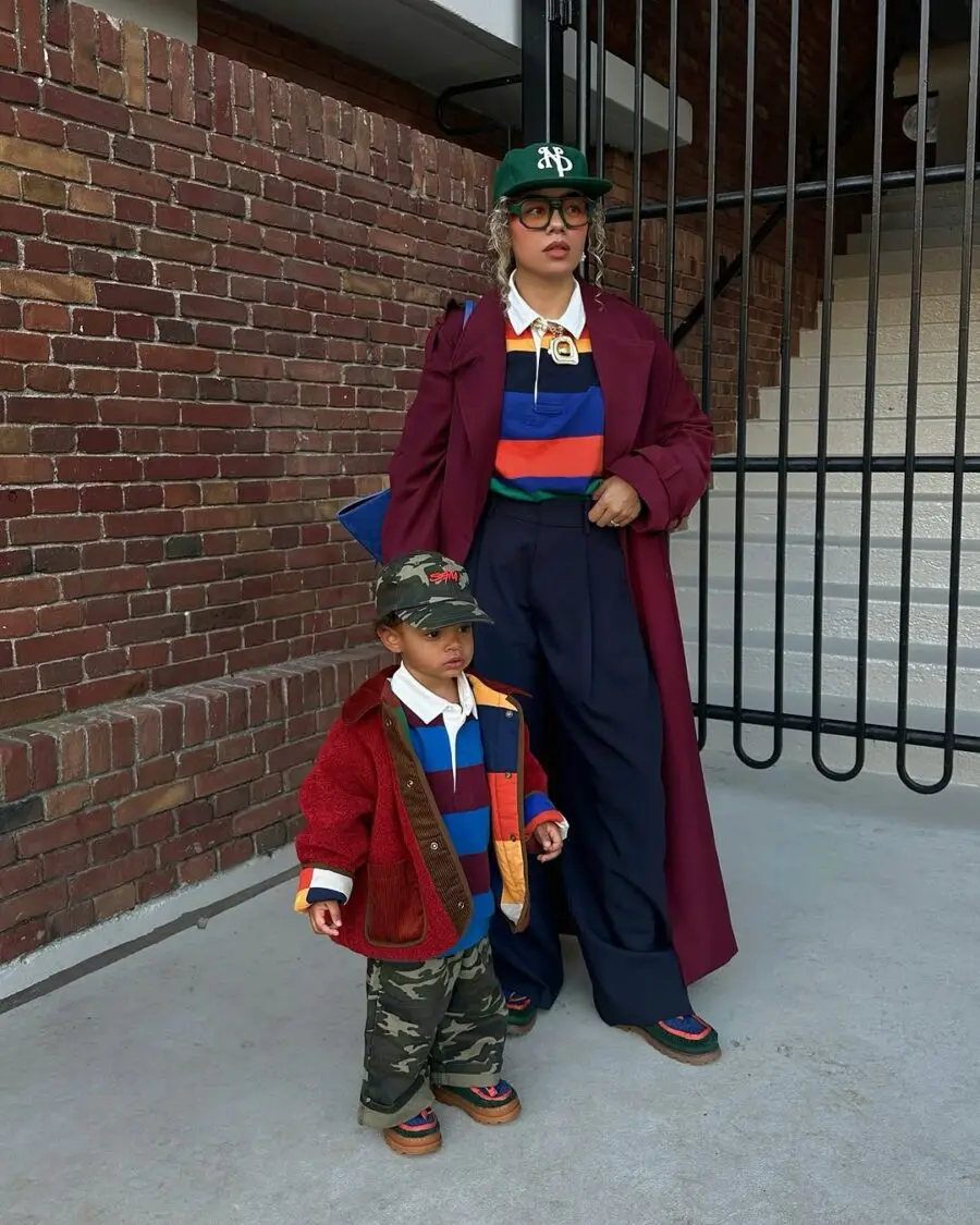 Bold and fun family matching outfits for photos.