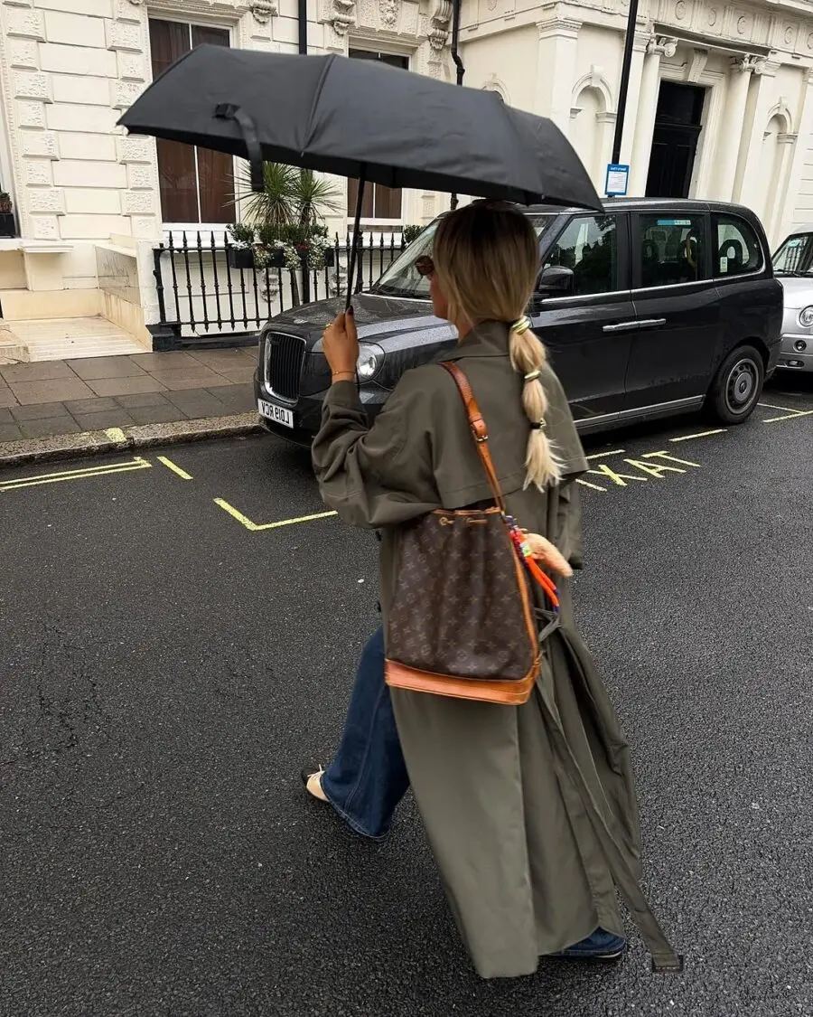Chic Rainy Day Style with Trench Coat