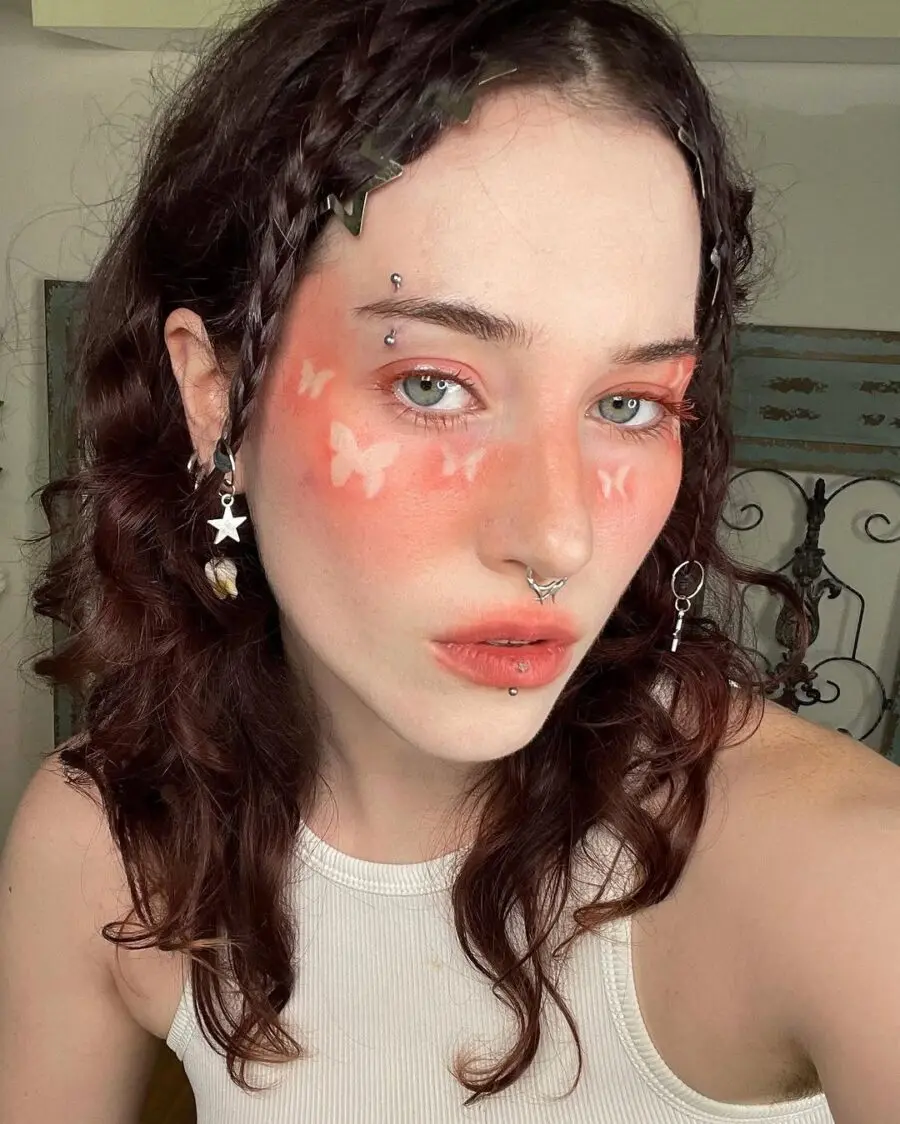 Whimsical butterfly-inspired summer makeup look