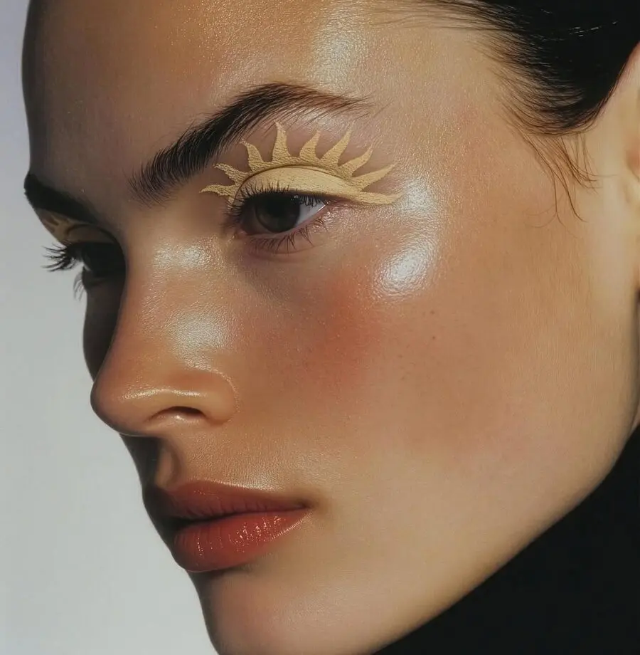 Radiant sunshine-inspired summer eye makeup look