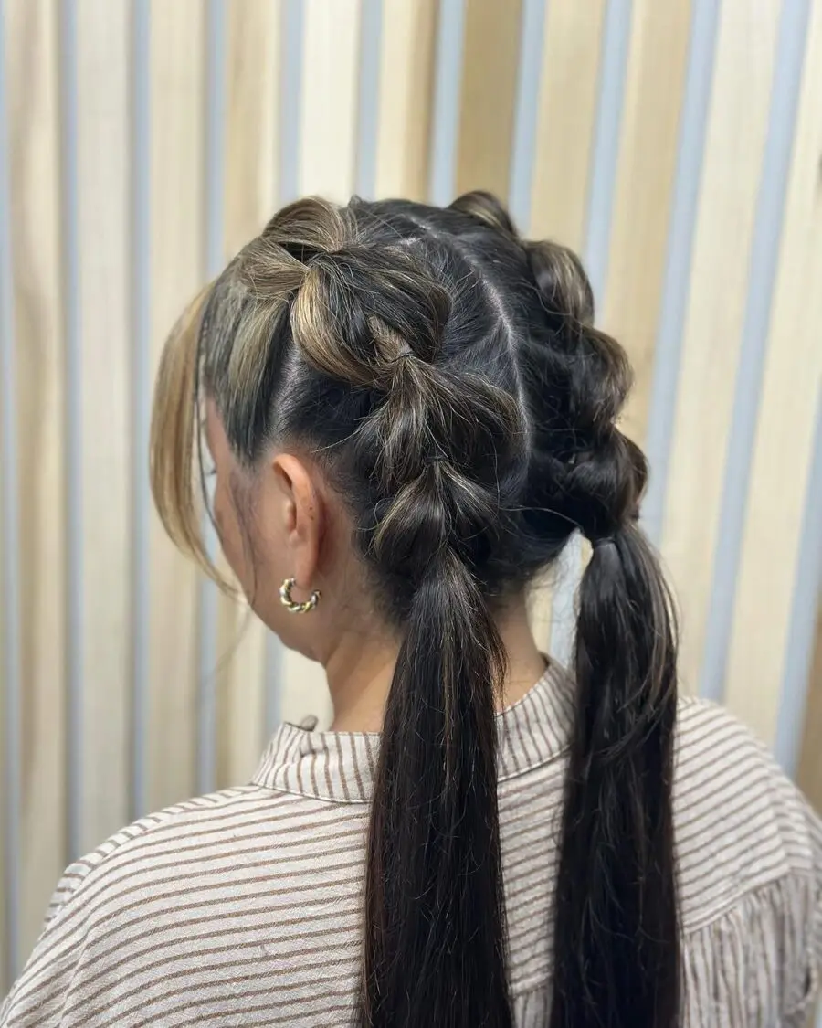Stylish braided pigtails for active play