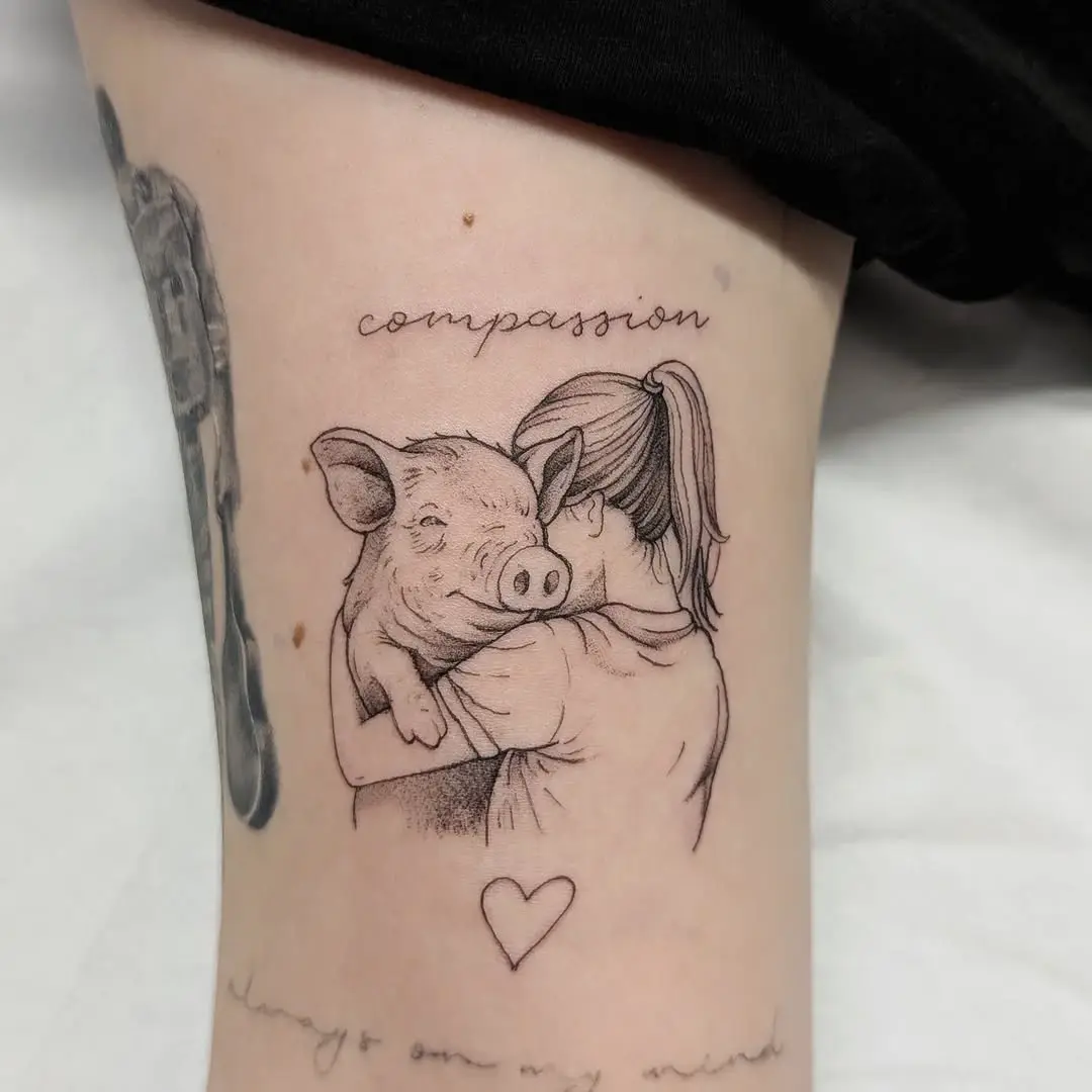 A tender embrace showcasing vegan compassion