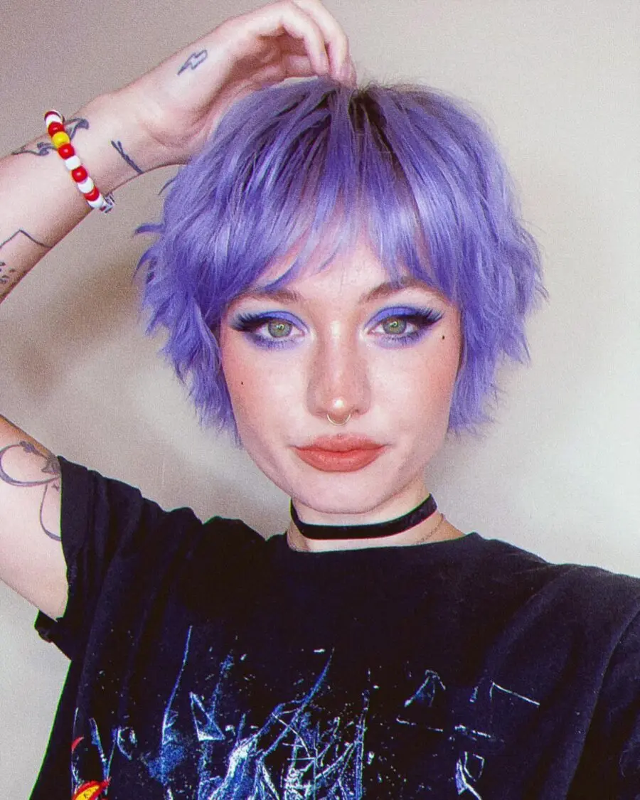 Chic baby blue glam with a playful vibe