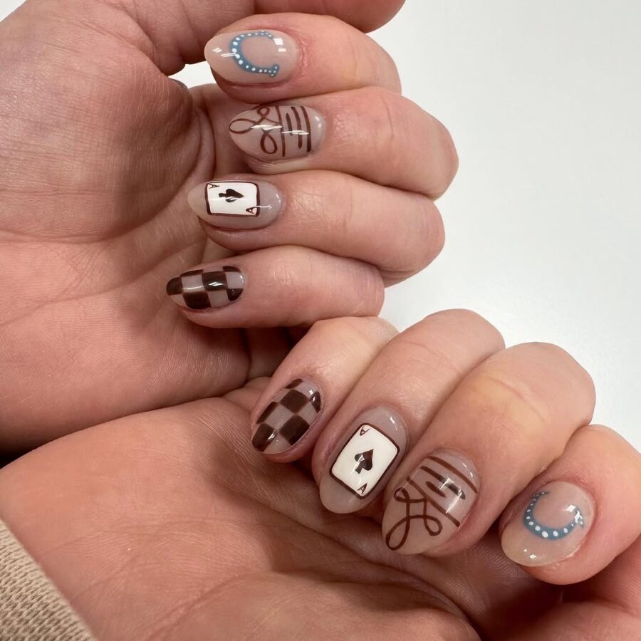 Playful Patterns on Western Nails
