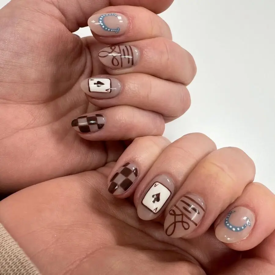 Playful Patterns on Western Nails