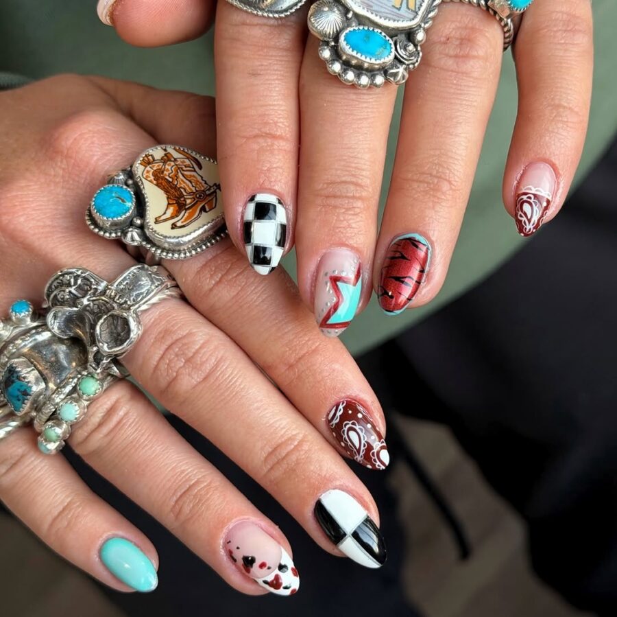 Stylish Western Nails with Unique Designs