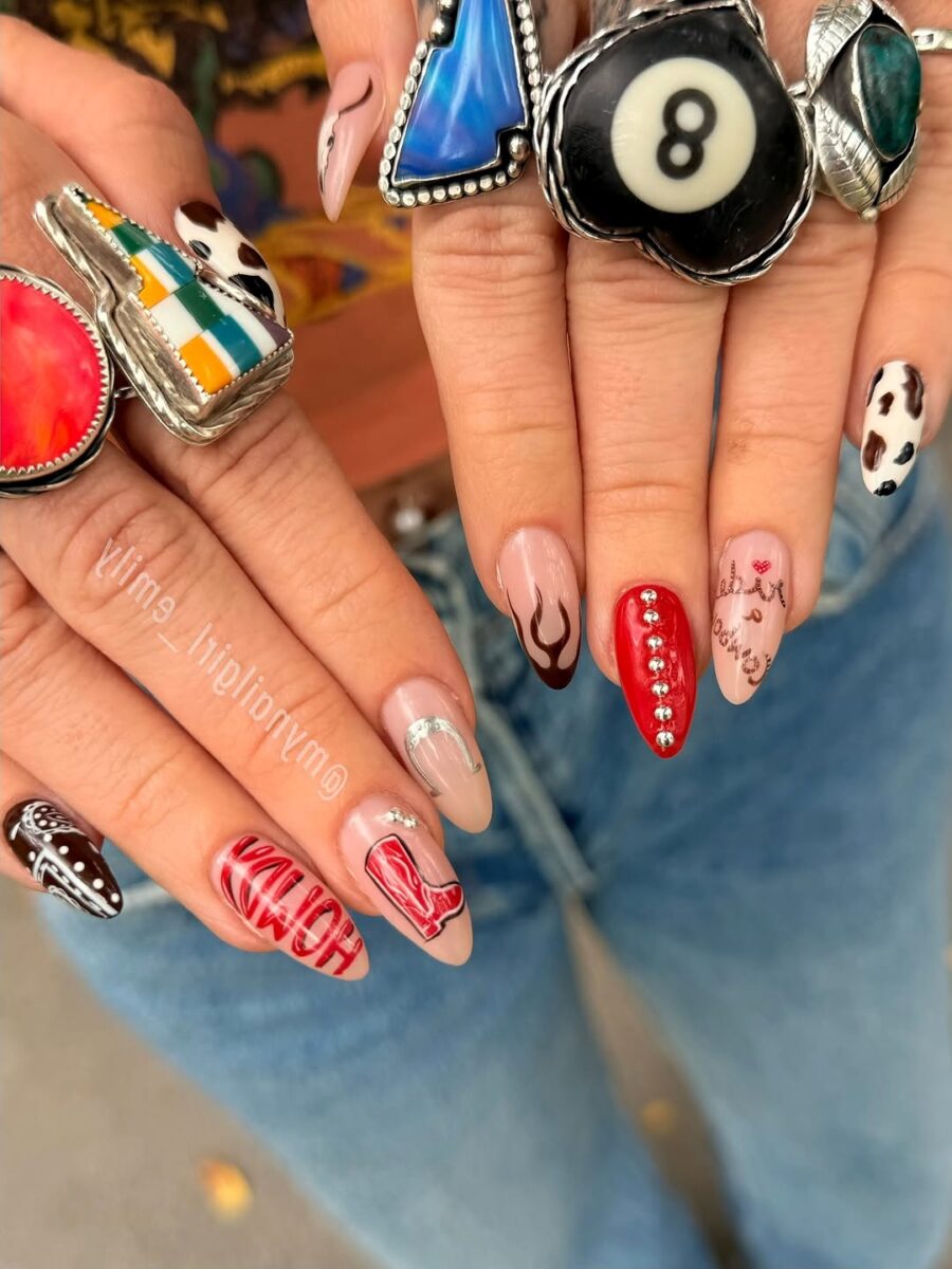 Bold Western-Inspired Nail Art Ideas