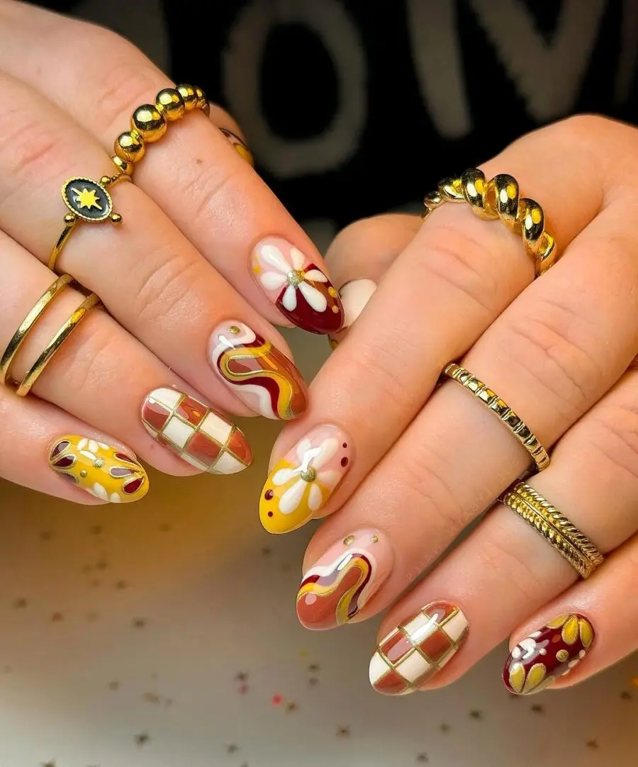 Vibrant and Artistic Western Nail Designs