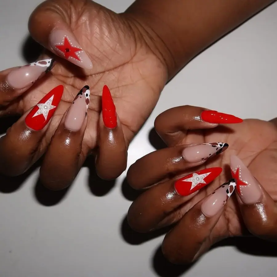 Unique Western-Inspired Nail Art Design