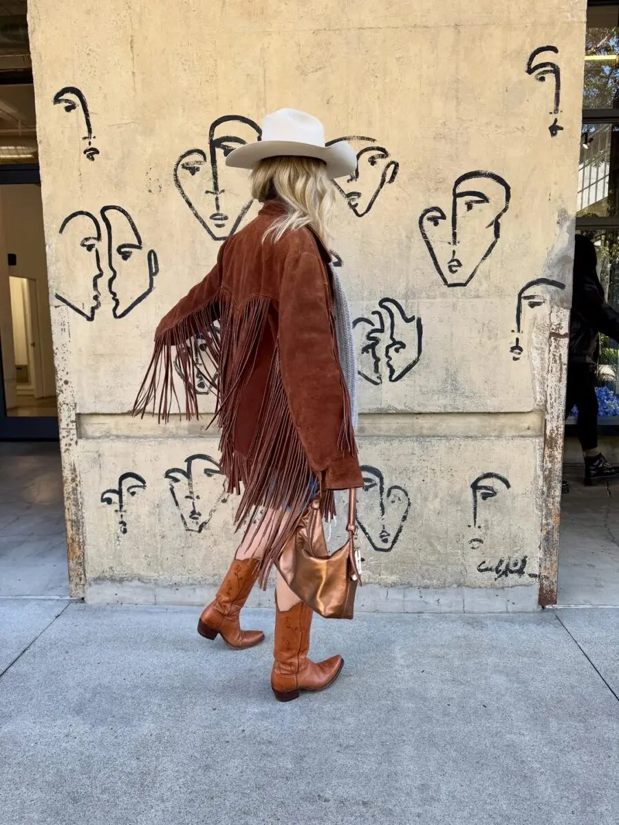 Chic Western Vibes with Fringe and Boots