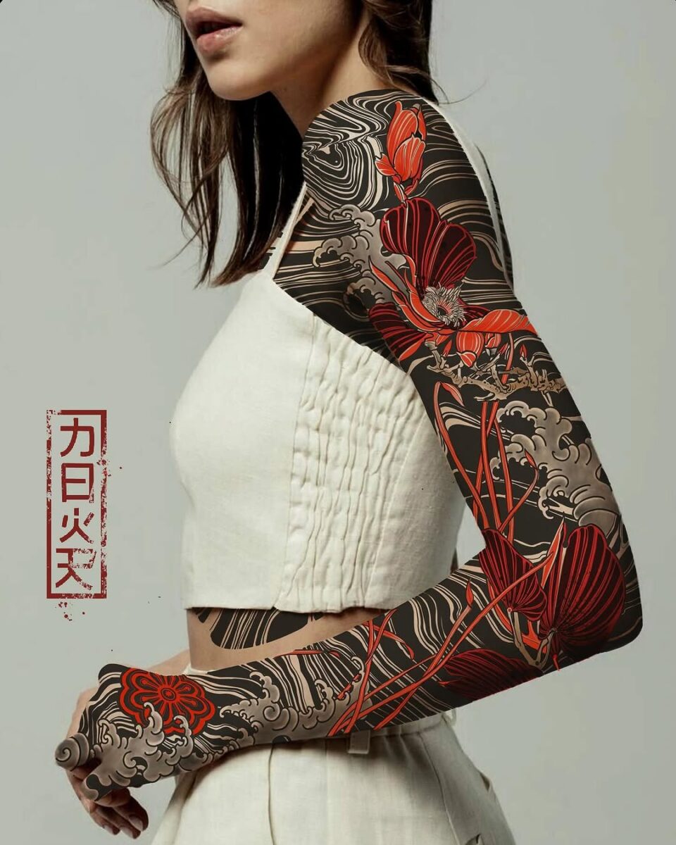 Intricate Lotus Design with Bold Colors