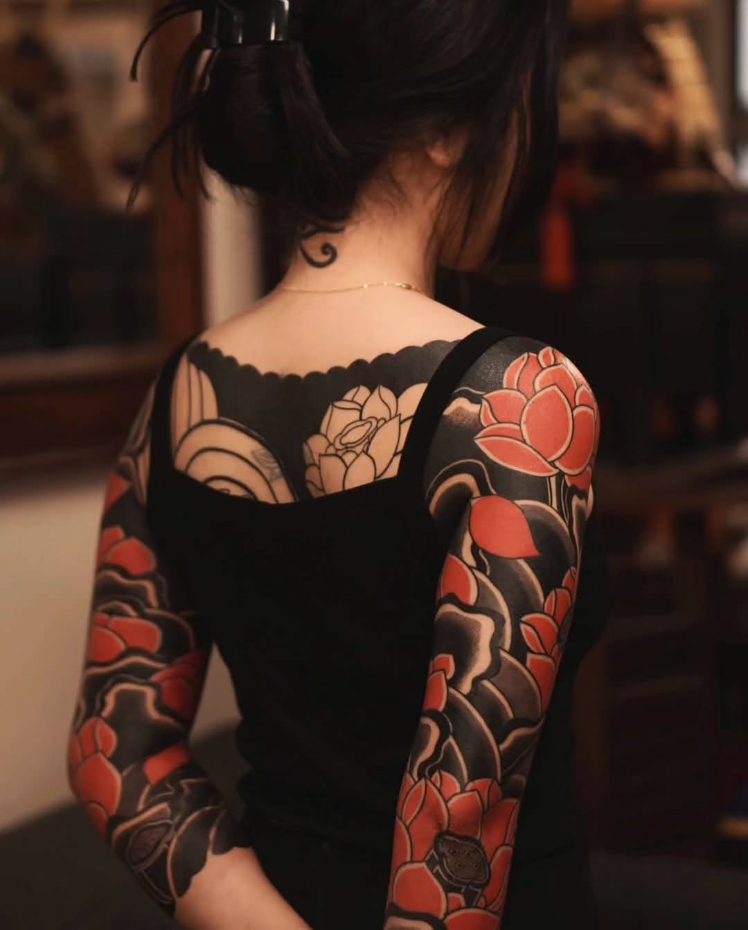 Intricate floral designs of Yakuza tattoos