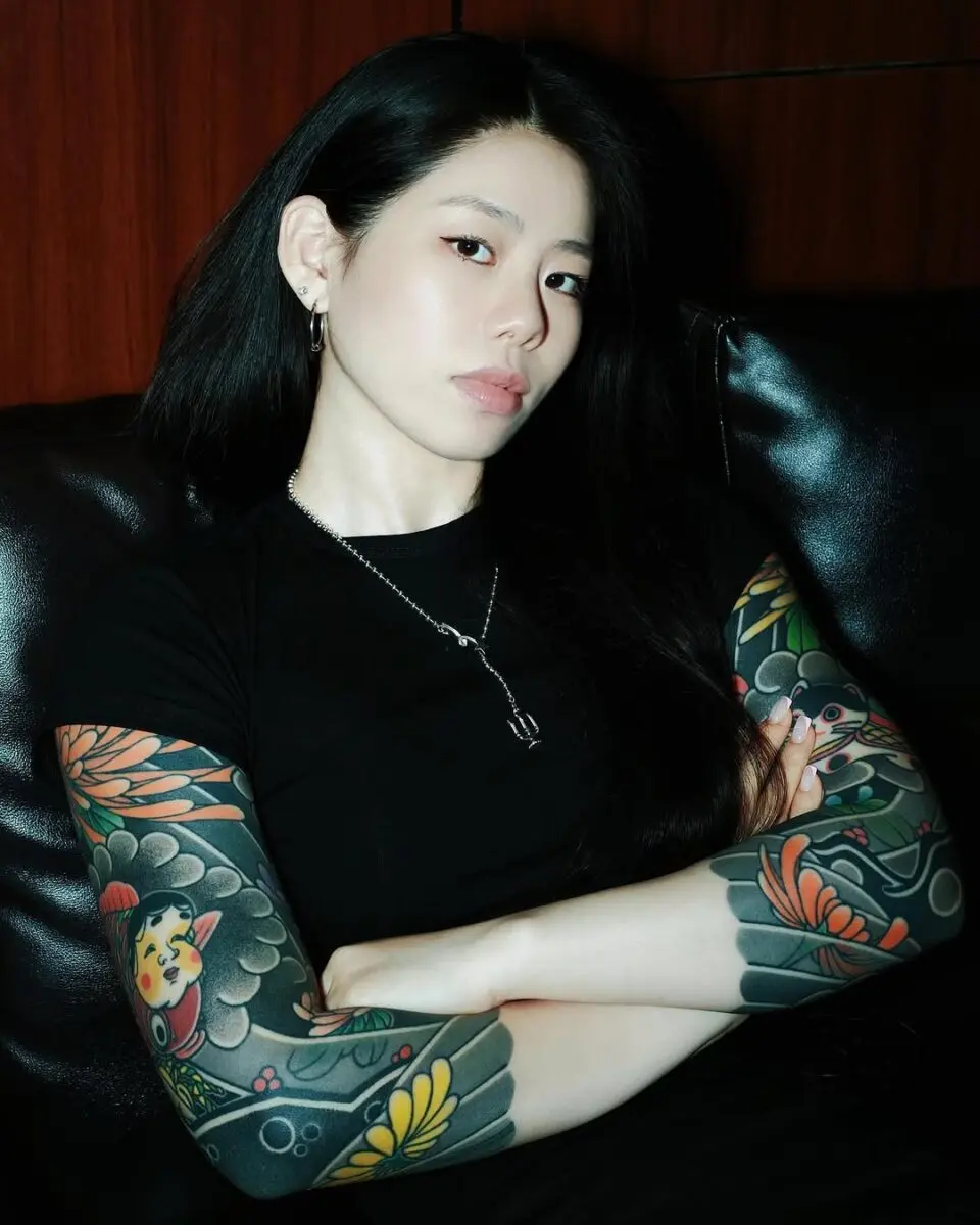 Intricate Yakuza Tattoos with Floral Design